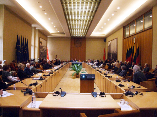 15 апреля 2009 г. Международная конференция в зале Конституции Парламента Литвы в Вильнюсе.